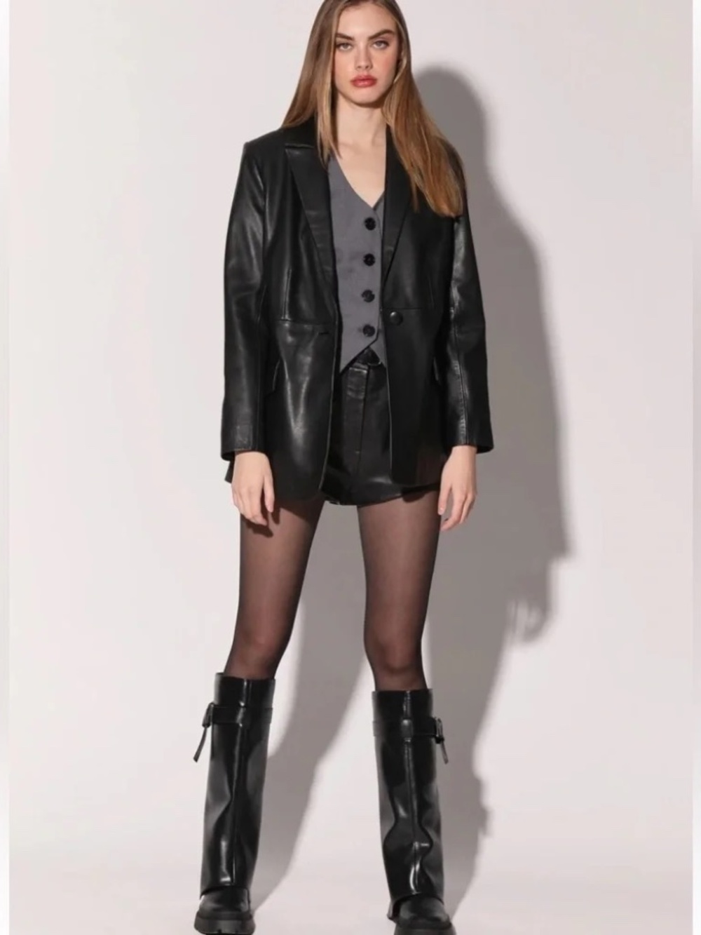 NWT leather Mia Blazer